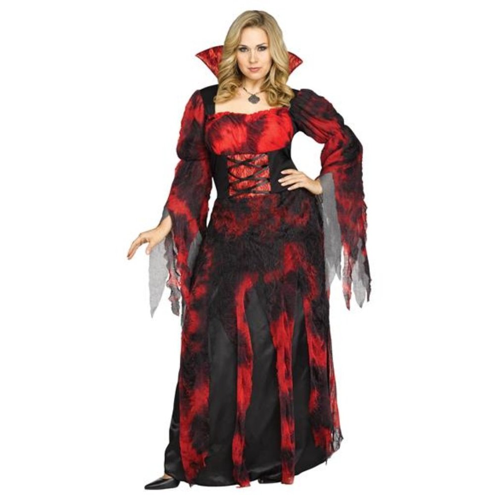 Womens Halloween Contessa Vampire Scary Costume